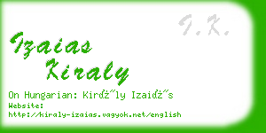 izaias kiraly business card